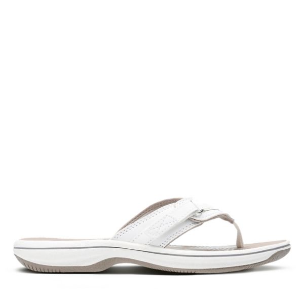 Clarks Womens Brinkley Sea Sandals White | CA-132596